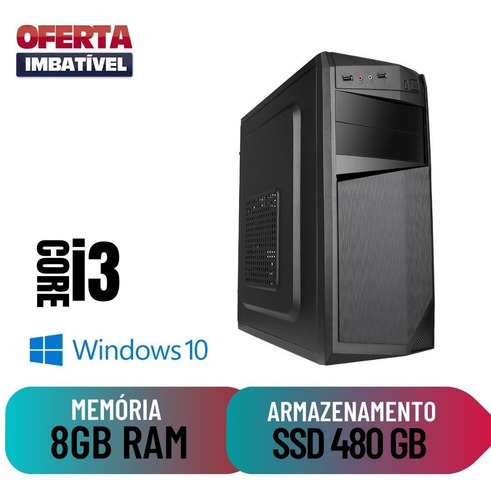 Star Pc Computador Desktop Cpu Intel Core I3 8gb 480gb Win10