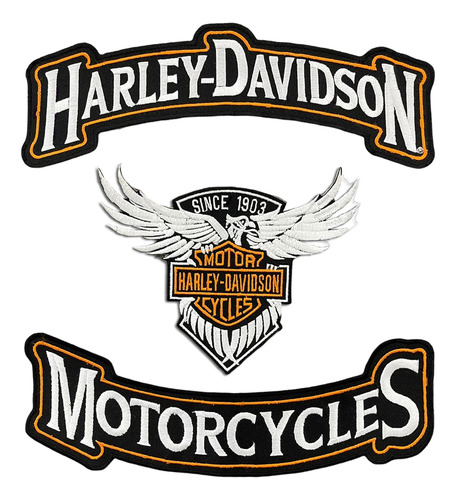 Harley Embroidery Eagle Rockers Parche Motociclista Pla...