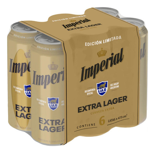 Cerveza Imperial Extra Lager Lata 473ml Pack X6 Zetta Bebida