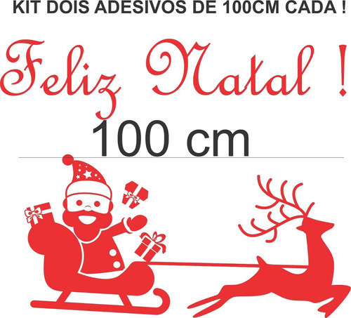  Adesivos Decorativos Natal Noel Vitrine Loja Vidro Parede