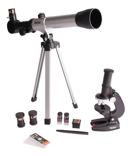 Kit Telescopio Microscopio Trípode Vivitar Viv-telmic-20 Amv