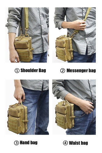 Porta Elementos Táctico Molle Pouch Bandolera Riñonera Edc