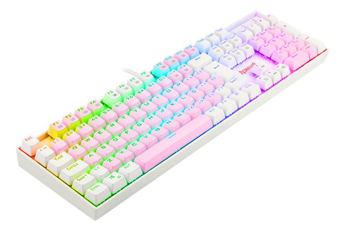 Redragon Mitra Rosa E Branco Rgb Switch Azul Rosa E Branco Português Abnt2