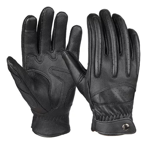 Guantes De Protección De Cuero De Motocicleta Para Pantalla