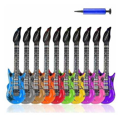 10 Colores 35 Pulgadas Guitarra Inflable De Rock Inflab...