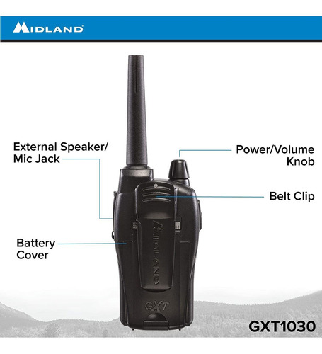 Midland - Gxt1030vp4, 50 De Canal Gmrs Radio De Dos Vías - H