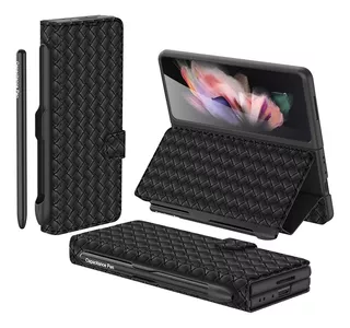 Funda Gkk Weave Texture Pu Para Samsung Galaxy Z Fold3 5g