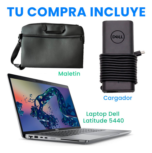 Laptop Dell Latitude Core I7 13th 16gb Ram 256gb Ssd + Funda Plateado (Reacondicionado)