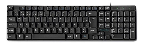 Teclado Movitec OTF-01 QWERTY português Brasil cor preto