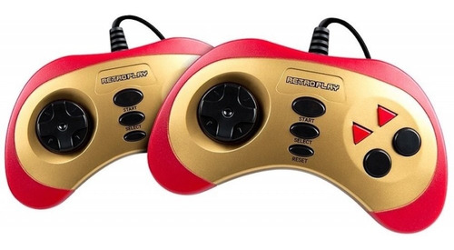 Consola Level Up Retroplay Standard  color rojo y dorado