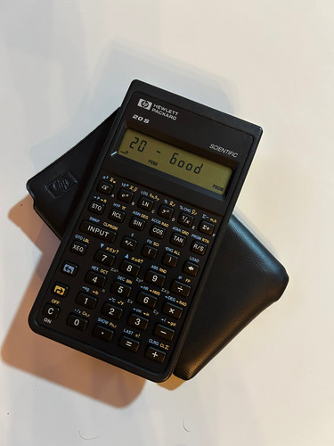 Calculadora Hp 20s Científica C/ Capa Original Rara Preto (Usado)
