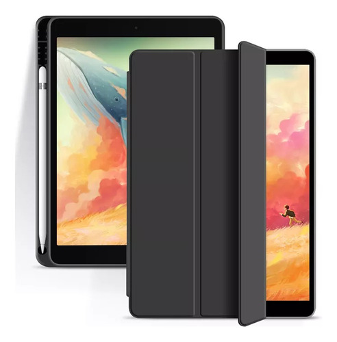 Carcasa Funda Smart Cover Con Ranura Lápiz Para iPad 9.7