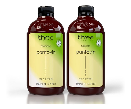 Pantovin Three Therapy Shampoo + Máscara Crescimento Capilar