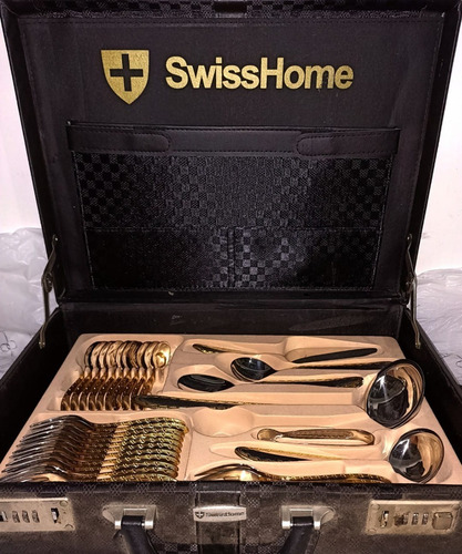 Imagen 2 de 4 de Juego De Cubiertos De Lujo Acero Inoxidable 75pcs Swisshome