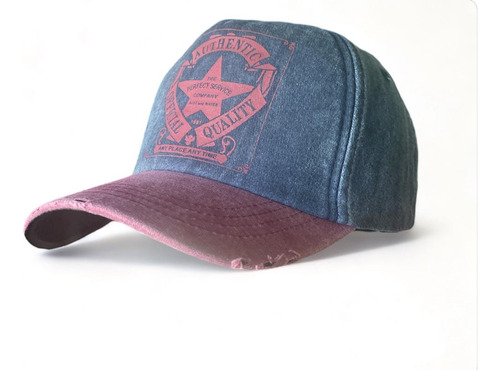 Gorra Estrella Authentic Regulable Jean Vintage Estampada Tr