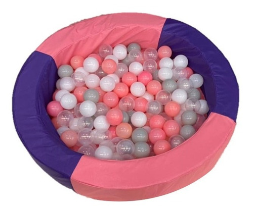 Imagen 1 de 3 de Alberca De Pelotas Para Bebés Tono Rosa Con 200 Pelotas