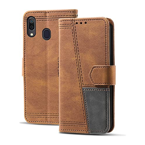 Funda Para Galaxy A20 / Galaxy A30 / Galaxy M10s Cafe Pu -02