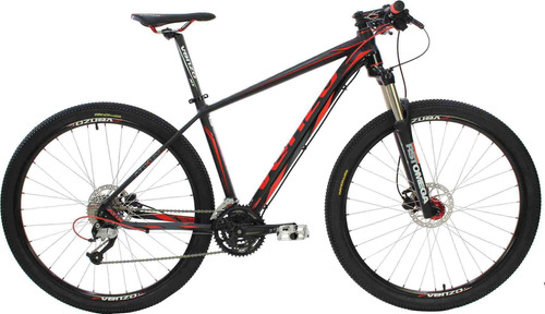 Bicicleta MTB R29 L 20v Venzo Atix Negro/Rojo