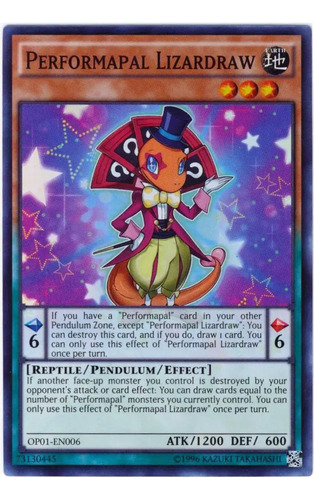 Performapal Lizardraw - Op01 - Super Rare