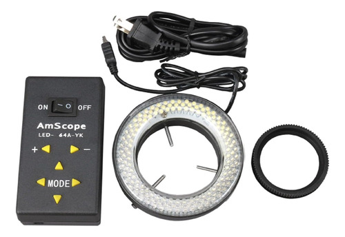 Microscopio Con Aro Luz Y Adaptor Amscope 64 Led