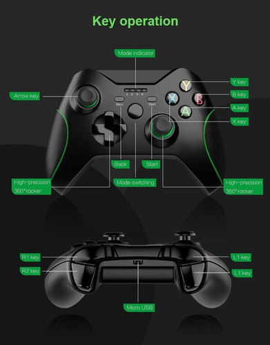 Joystick Inalámbrico Recargable Para Xbox One Pc Y Ps3