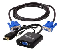 Comprar Cable Adaptador Hdmi A Vga Activo Con Audio Más Cable Vga