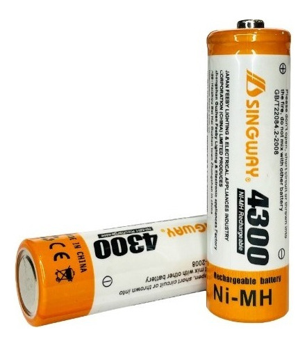 2x Pilas Recargables Aa Ni-mh 4300mah