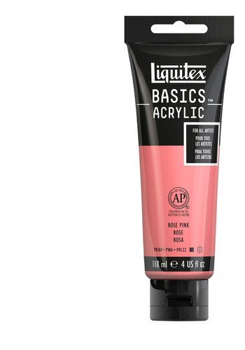 Acrílico Liquitex Basics Tubo 118ml Color 048 Rosa