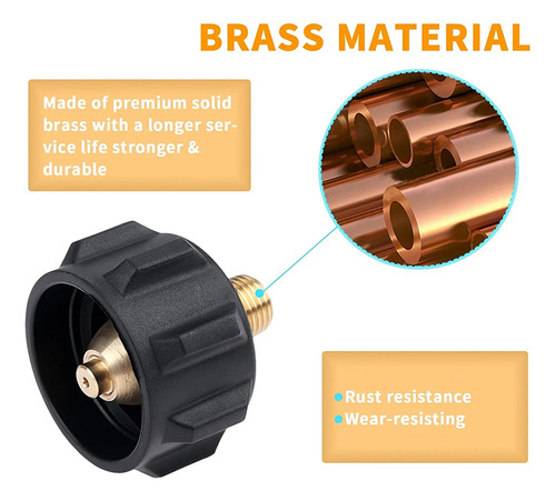 Adaptador De Propano Con Tuerca Y Rosca De Tubo Macho De 1/4