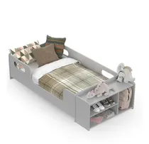 Comprar Mini Cama Infantil Aconchego Montessoriana Com Sapateira E Sapateira Para Quarto De Criança Menina E Menino Cor Cinza Rofemar Moveis