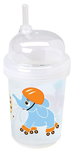 8 Oz Zoomi Straw Sippy Cup, Estilo Safari Animals