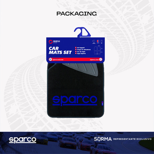 Imagen 5 de 9 de Cubre Alfombra Auto Sparco Universal 4 Piezas De Polyester