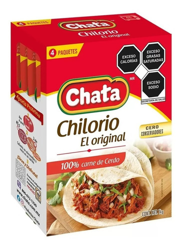  Chilorio De Carne De Cerdo Chata 4 Sobres De 250 G C/u 