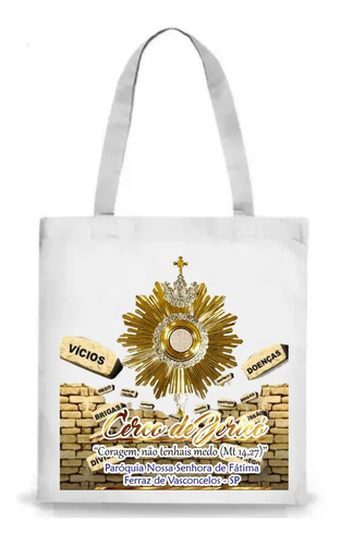 Bolsa Sacola Ecobag Oxford33x40 Personalizada Cerco Jericó 3