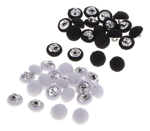 20 Piezas Botón Cubierto De Tela Hebilla Para Coser