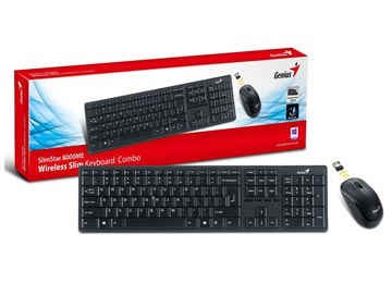 Kit Teclado + Mouse Genius Slimstar 8000me Usb Negro In Sep