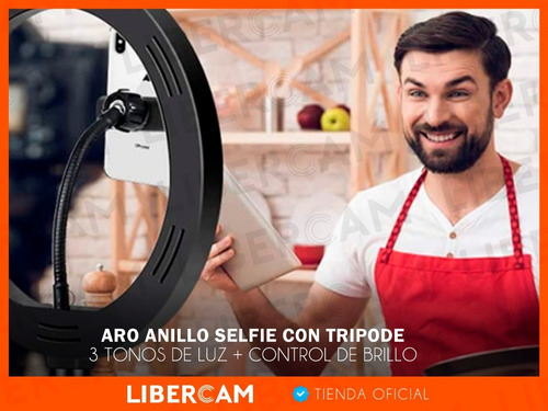 Imagen 9 de 10 de Aro Anillo Selfie Luz Led Trípode 1.88m Ring Light Celular