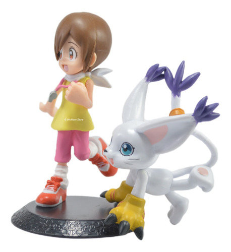Figura Muñecos Gashapone De Digimon Hikari Y Gatomon