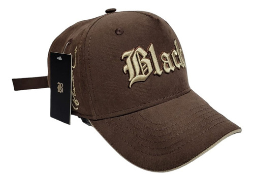 Boné Black Bulls Marrom  Aba Curva Strapback