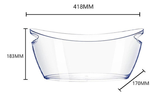 Cubo De Hielo Transparente Para Enfriar Vino Y Champán, Con