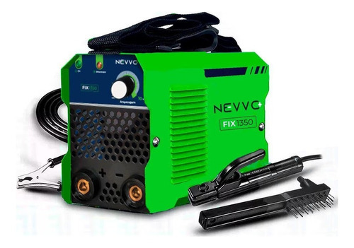 Mini Maquina Inversora De Solda 120amp 220v Nevvo Fix1350 Cor Verde Frequência 50/60Hz