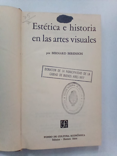  Estética E Historia En Las Artes Visuales B. Berenson