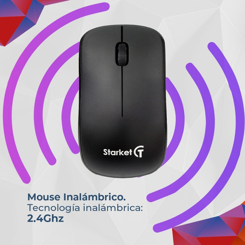 Mouse Inalámbrico Starketdual Mode Wireless Mouse Silent Sk-053