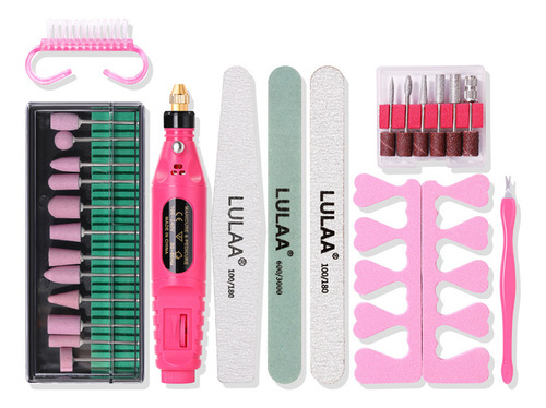 Rectificadora De Uñas Portátil, Set De Pulido Eléctrico Mini