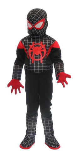 Disfraz Estilo Spiderman Miles Morales De Lujo