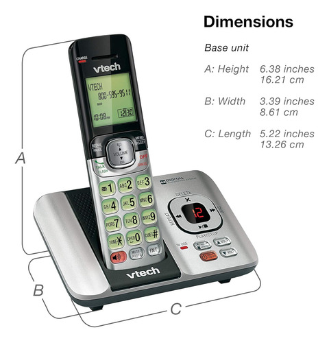 Telefones Vtech Cs6529-2 Dect 6.0, Com Secretária Eletrônica