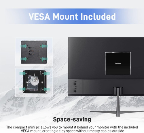 Weikibaba Mini Pc Windows 10 16gb Ddr4 Ram 512gb Ssd, Mini C
