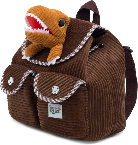 Mini Mochila De Dinosaurio Para Niños De 3 A 5 Años - Marron