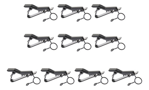 10pcs Porta Clips De Micrófono Solapa Corbata Lavalier