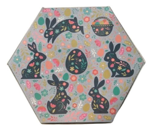 Caja Hexagono Pascuas Medio Huevo Porta Cuchara 19x22x10 X5u